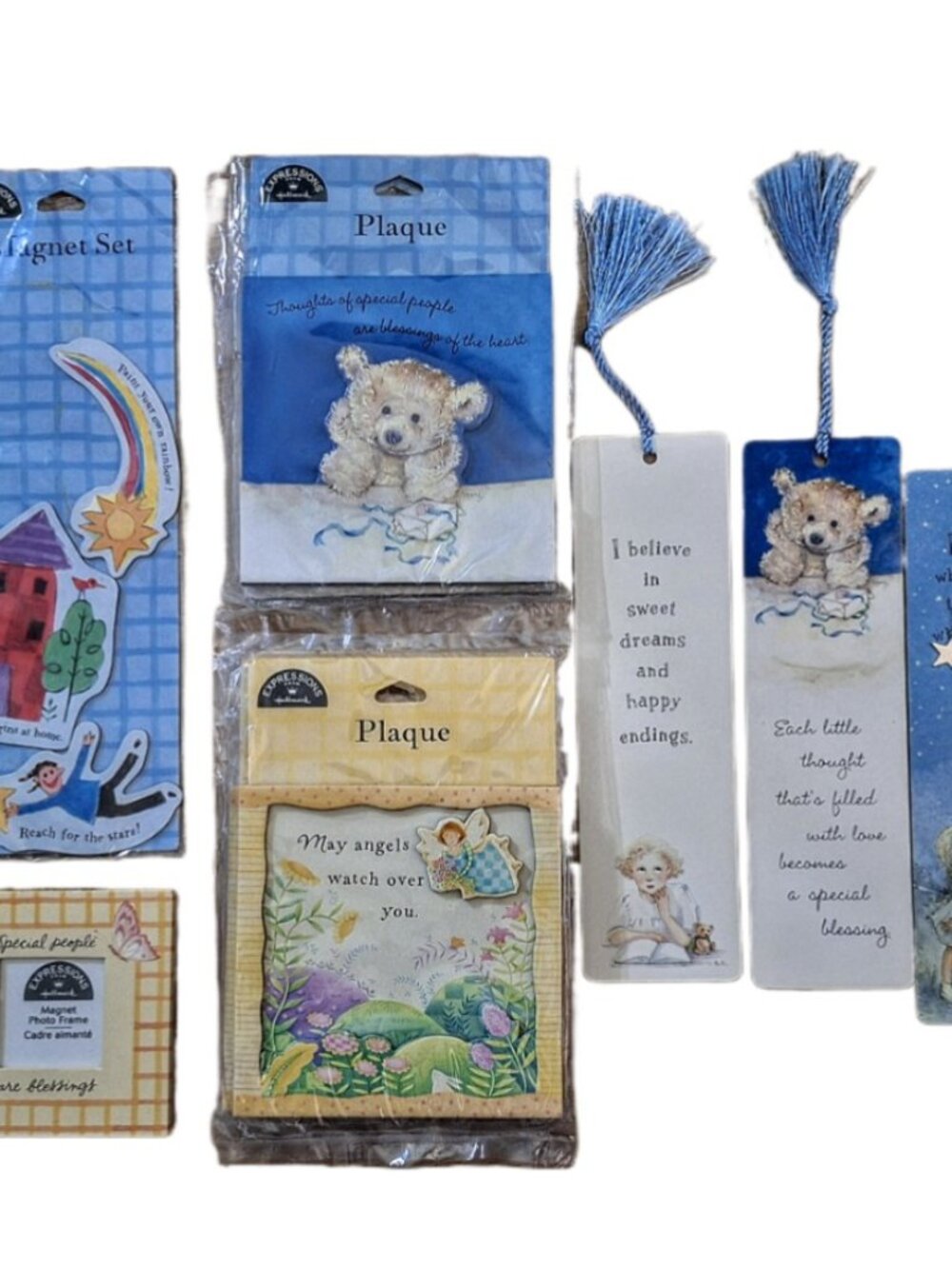 Vintage 10 Piece lot of Hallmark Expressions Bookmarks Plaques Magnets